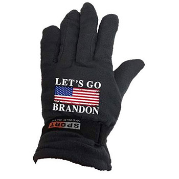 Wholesale Let's Go Brandon Winter Fleece Gloves