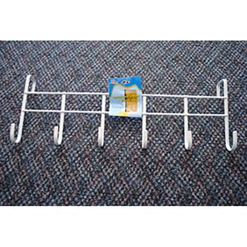 Wholesale 12 pcs White Over-the-Door Rack with 6 Hooks
