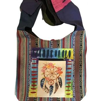 Wholesale Tie Dye Dream Catcher Handmade Hobo Bags