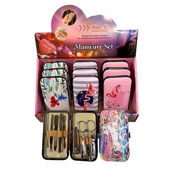 Wholesale 9pc Manicure set Flamingo and Unicorn