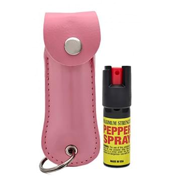 Wholesale Pink Cheetah1/2 oz keychain pepper spray