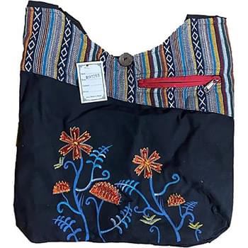 Wholesale Handmade Embroidered Flowers Hobo Bags