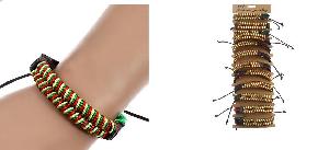 Wholesale Rasta Color Braided Bracelet
