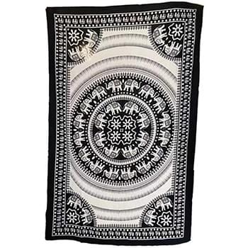 Wholesale black And White Elephant Design Tapestry