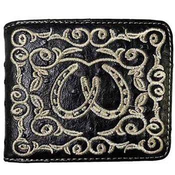 Wholesale Embroidered wallet Black