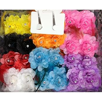 Hair Flower Accessary Glitter with Rhinestone for woman/ lady