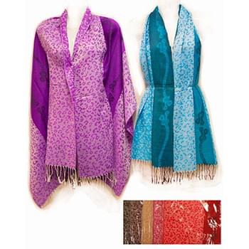 Large Pashmina Scarves With Leopard Pattern - Assorted