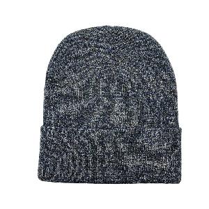 Wholesale Winter Beanie Hat Multi-2 Layer Brown Navy
