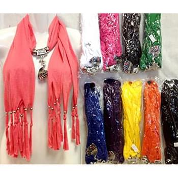Wholesale Peacock Scarf Necklace Jewel Scarves