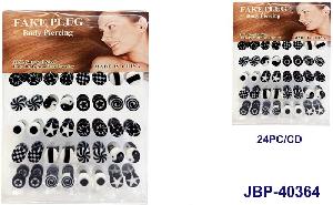 24 Pcs Fake Plug Body Jewelry - Assorted