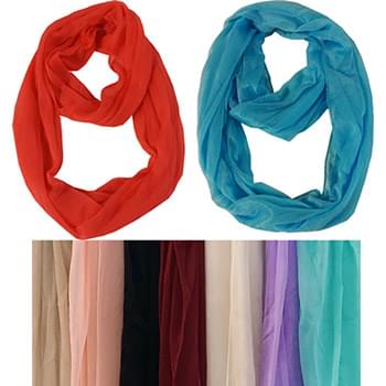 Wholesale Light Weight Infinity Scarves Solid Bright Colors
