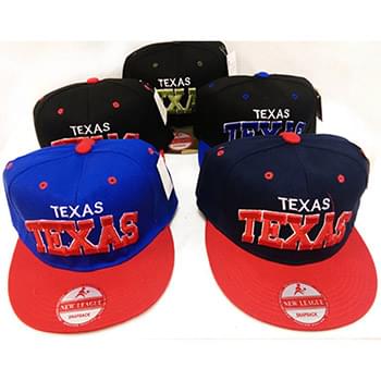Wholesale Flat Bill Snap Back Hat Texas