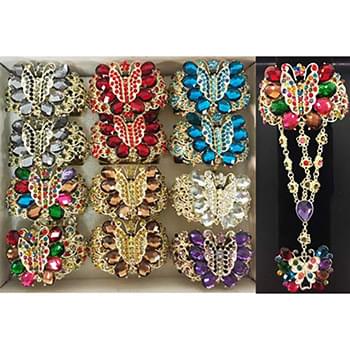 Wholesale Large Butterfly Bangle with Large Wings and rings