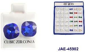 Cubic Zirconia Stud Earrings - Assorted