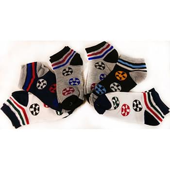 Wholesale Boy's Socks Soccer Ball Assorted Colors and Sizes