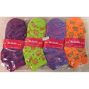 Wholesale Women Assorted Colors Owl Socks