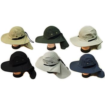 Wholesale Summer Hunting Fishing Hat with Neck Cover Assorted