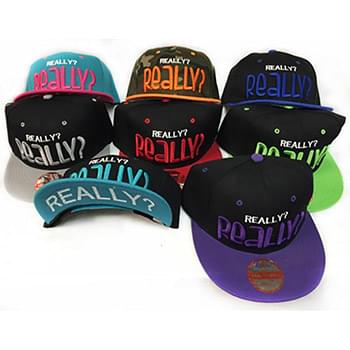 Wholesale Snap Back Flat Bill Assorted Really? Hats