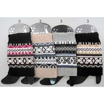 Wholesale Multi-color Patterned Knitted Boot Topper Leg Warmers