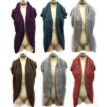 Wholesale Feather-Soft Knitted Vests Assorted colors