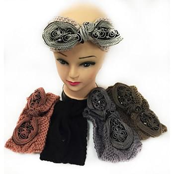 Wholesale Knitted Headbands with Bendable Bow Alternate Color