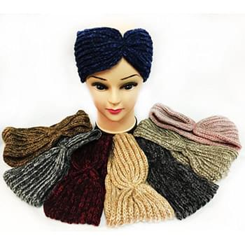Wholesale Knitted Multicolored Simple Design Headbands Assorted