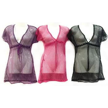 Wholesale See Through Lace Cover Up Shirt Assorted