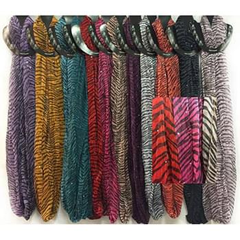 Wholesale Light Weight Infinity Circle Scarves Zebra Sequins