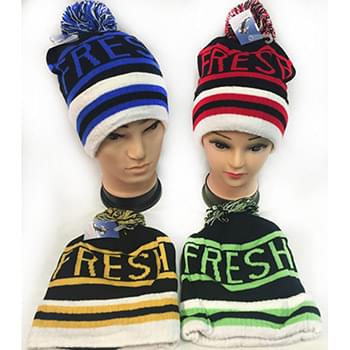 Wholesale Winter Knitted Beanie Hat Fresh Assorted Colors
