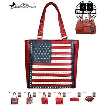 Montana West American Pride Concealed Handgun Collection Tote Red