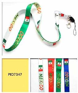Mexican Flag Lanyard Keychain Necklace