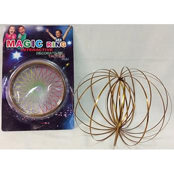 Wholesale Yellow Golden Flow Ring Magic Ring Kinetic Spring Toy