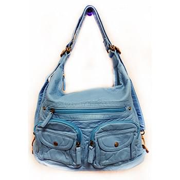 Convertible Crossbody Backpack - Serenity Blue
