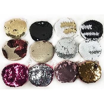 Wholesale Double Sided Sequins Coin Purse Assorted Colors