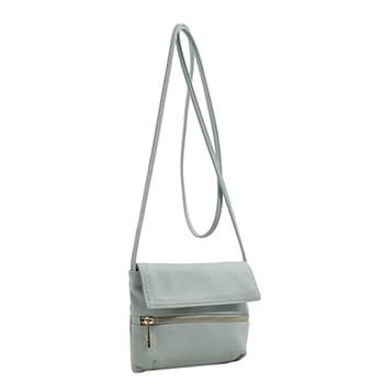 Wholesale Fashion Crossbody Sling Purse with Front Zipper Mint