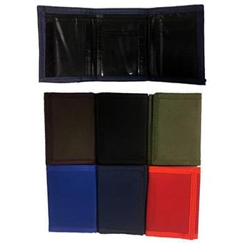 Wholesale Solid color Tri-fold wallet