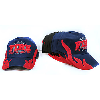 Wholesale Adjustable Baseball Hat Fire First In Last Out Flame