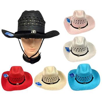 Wholesale Cowboy Girl Hat with Medallion Assorted Colors