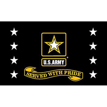 Wholesale Licensed U.S. Army Served with Pride Black Flag
