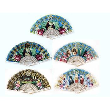 Wholesale Religious Christian Hand Fan with Glitters AST
