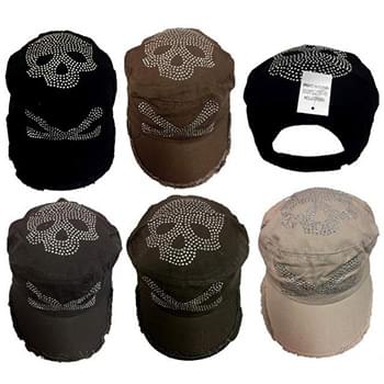 Wholesale Prewashed Cloth Skull Hat