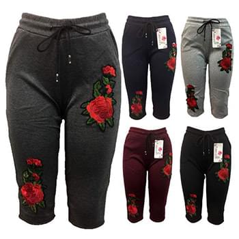 Wholesale Rose Flower Legging assorted colors Capris Pants