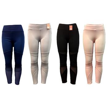 Wholesale Solid Color Legging assorted colors Mesh Inserts