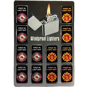 Fire Department (First In x2 & Marble) Refillable Lighter (NO Fue