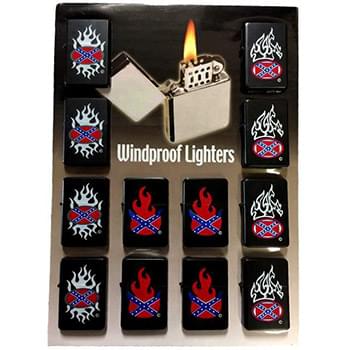 Lighters Confederate Flames