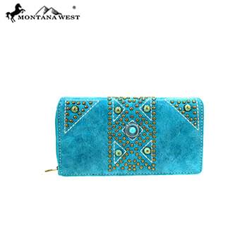 Montana West Aztec Collection Secretary Style Wallet