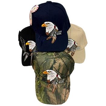Wholesale Native Pride Eagle w/ Feather Baseball Hats Caps