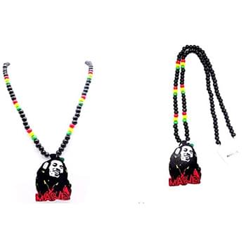 Wholesale BOB Marley Rasta color necklace