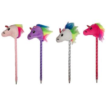 Wholesale Polka Dot with Unicorn Top Pen Assorted Colors