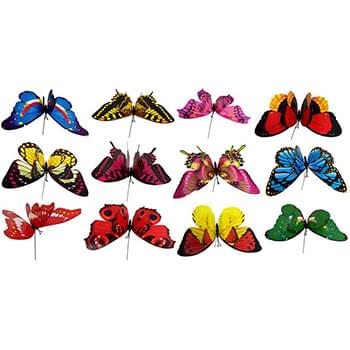Wholesale Garden Stake Decoration Butterfly Assorted Colors